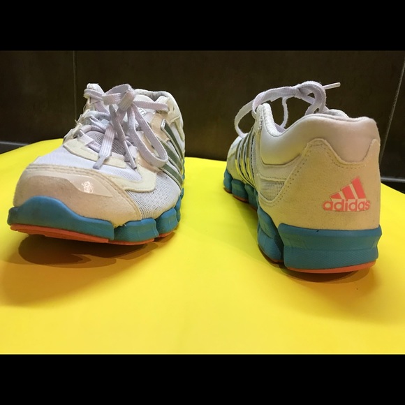 Adidas ClimaCool runners, white with blue , size 5.5 US - Picture 7 of 10